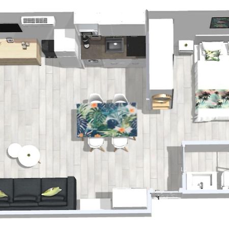 Roses Apartments Tropical Loft Vista Mar Lateral Exteriör bild